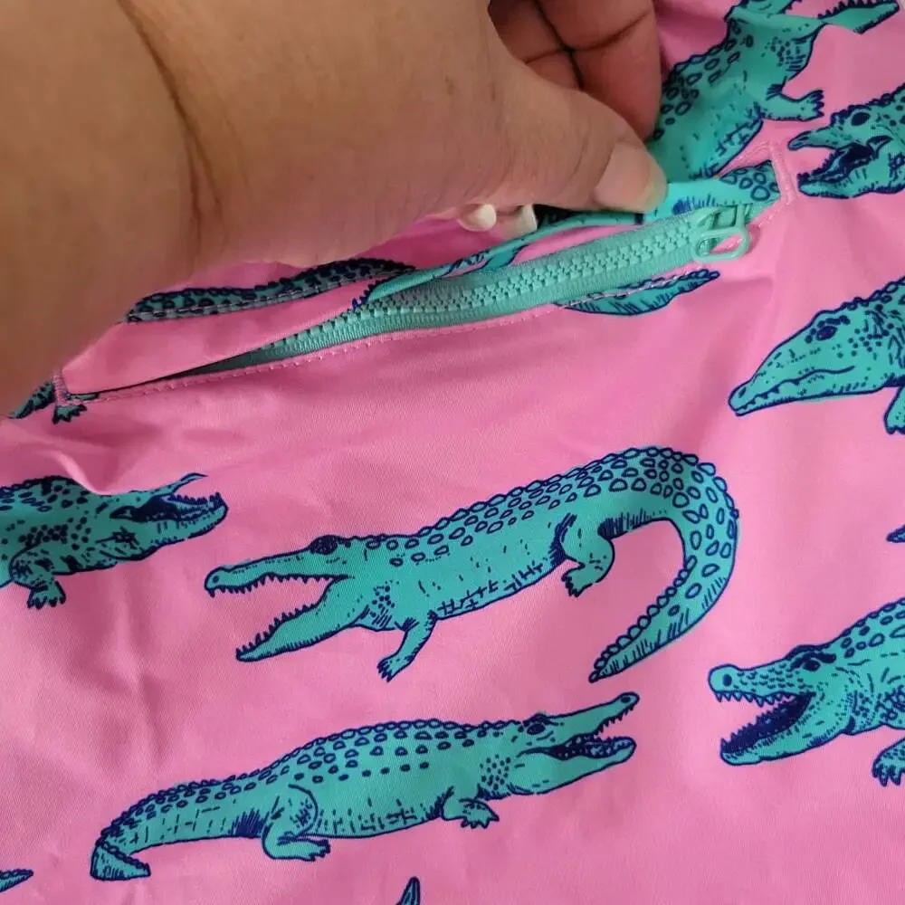Chubbies The Glades Swim Trunks Shorts Mens L Pink Alligator Lined 6